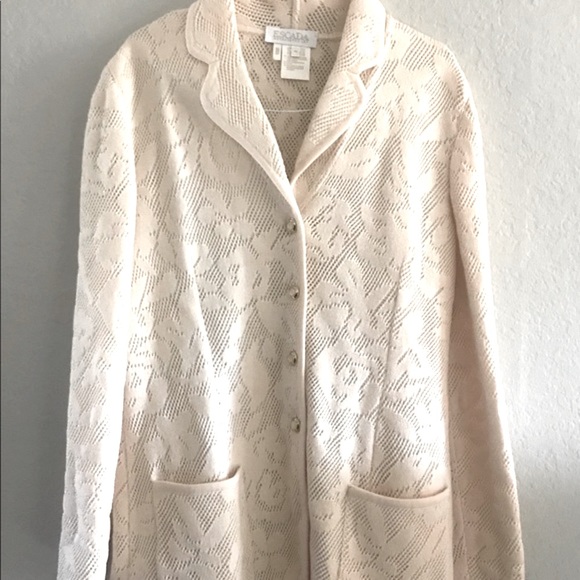 Vintage Designer Escada Margaretha Ley knit jacket Size 40 US 10 - Picture 3 of 5